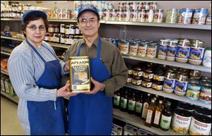Maria and Andreas Petros, whose store has been in business 30 years, offer Greek specialities and their own brand of prepared foods.