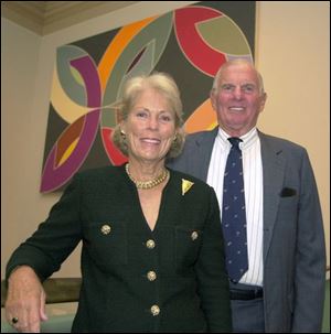 Georgia and David Welles are shown at the Toledo Museum of Art, where they have been major donors.