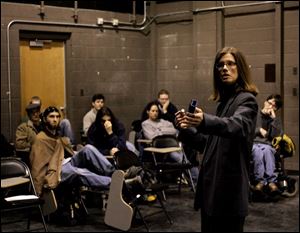 Tammy Kinsey teaches a film class at the University of Toledo.