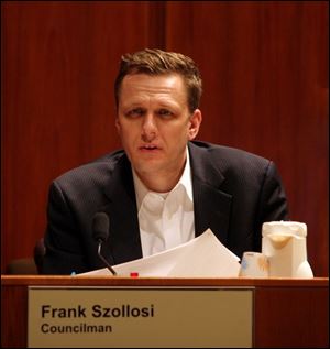 City councilman Frank Szollosi says investments of workers' compensation money - generated by insurance premiums paid by employers - should not be made with John Ulmer.
