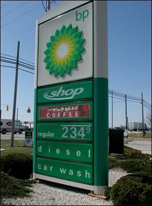 Oh, for the days of $2.13 a gallon! BP stations, like this one at Clark Drive and State Rt. 795, have the area's record price.