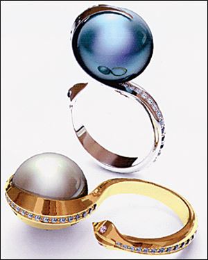 Nick Licata won a first-place award for two pearl rings.