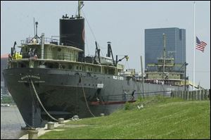 The S.S. Willis B. Boyer is tied up at International Park, where it has served as a museum since 1987. The ex-Great lakes freighter was retired in 1980.