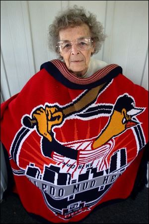 Beulah Reny, 83, has rooted for the Hens for decades.
