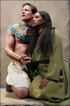 Jaymes Hodges plays the character Radames opposite Melodye Perry, who is in the title role of Aida.