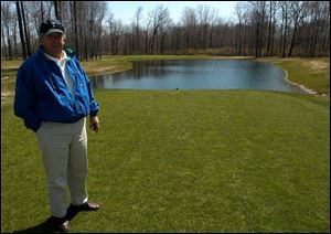 Gary Shaneck (owner) stands on the tee of the 7th hole which is part of the new 9 holes that has been added to Spuyten-Duyval golf course located at 9501 W. Central Ave. 