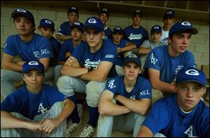 Anthony Wayne s baseball program has seven sets of brothers including (front two rows, younger
brother in front) Thomas and Jordan Hertzfeld, Jason and Allan Sliva, Dan and Ryan Chipka; (back
two rows, from left) Andy and Joe Campbell, Tim and Ryan Pedro, Brock and Nate Sherman, Cody
and Josh Stidham. The Shermans are the only set who play on the varsity together.
