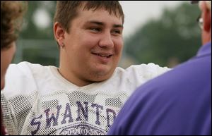 Lineman Nick Samar would find victory sweet tonight after going through a winless senior season at Swanton.