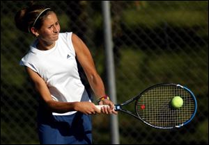Notre Dame senior Neela Vaez, the defending Division I state singles champion, earned her third City League championship with a 6-0, 6-0 win in the final. She is 26-0 this season. 