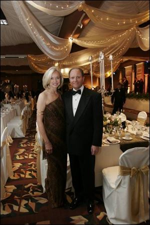 HIGH NOTES: Marianne Ballas and Jim Maciejko take in the opulent setting.