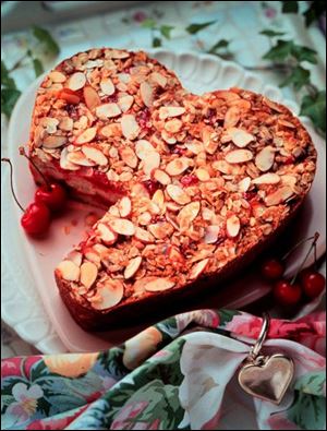 Cherry Almond Oatmeal Cake