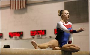 Springfield sophomore Ashley Grant was the top local finisher in the all-around competition at the state championships last year. Grant is the only member of the Springfield gymnastics team.
