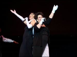 TOGETHER AGAIN: Suzanne Goulet, left, as Liza Minnelli, and Julie Sheppard, as the late Julie Garland, belt out show-stopping tunes for David's House.