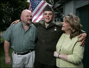 Kenton E. Dial with Lenny and Cathy DePew.