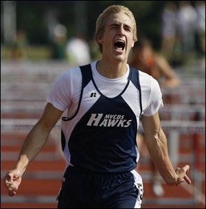 Maumee Valley's Chris Sackmann claimed a state championship in the 110-meter hurdles with a time of 14.34.