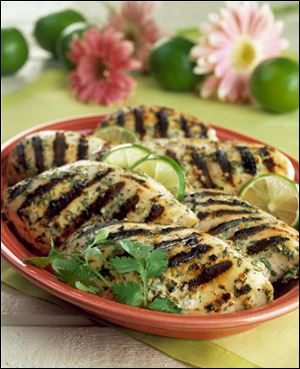 Grilled Chicken with Spicy Ginger Marinade.