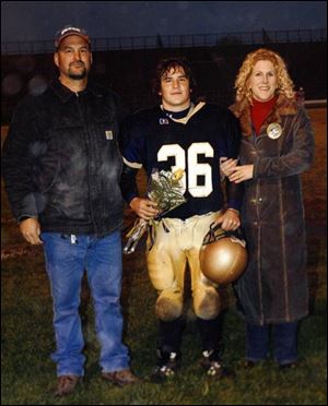 His coach had no inkling of Rusty s drug addiction. The youth is with his father, Rick Marvin, and mother, Amy Adams.