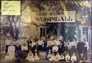 Viers family members posed for a family portrait at the family's first reunion in 1906 in Fayette, Ohio.