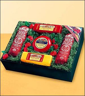 Hickory Farm food packages are popular holiday gifts.