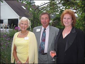 From left, Sheri and Dick Luedtke and Lisa McClain enjoy the Toledo Ski Club s fall cocktail party at Brandywine.