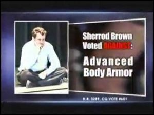 The latest ads in the Sherrod Brown-Mike DeWine Senate race focus on their congressional votes for body armor for troops.