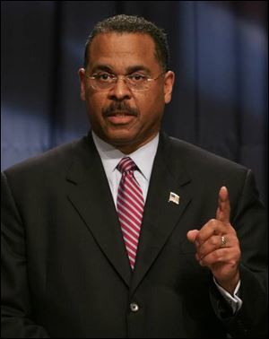 Republican Ken Blackwell touted his plans to reduce business regulation.