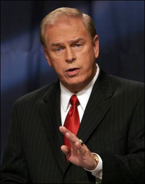 Democrat Ted Strickland called his opponent's flat tax proposal a 'nutty idea.' 