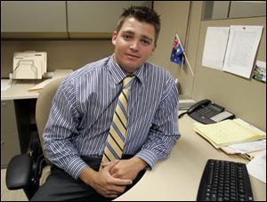 Ryan Lewis is living with his parents in Monclova Township while working to establish himself at a commercial real estate firm.