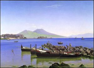 The Bay of Naples, by Christen Schiellerup Kobke, is part of the exhibit The Lure of Pompeii.
