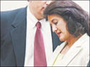 Bernadette Noe and her attorney, Charles Ticknor, met with Democrats in May.