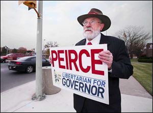 Bill Peirce says he does not expect to be elected, but sees himself as a forerunner of future libertarian governments.