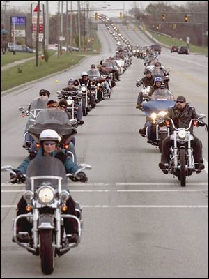 This marks the 17th Bikers of Northwest Ohio Toy Run, a Christmas fund-raiser and toy run.