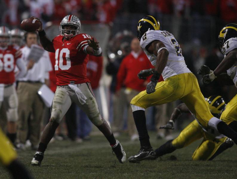 Image result for image of shawn crable hitting troy smith