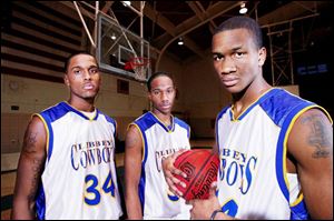 From left, Julius Wells, Brad Sandridge and William Buford give Libbey a corps of talented - and tested - players.