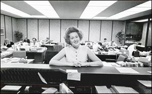 Ms. Schad was a broker in the Toledo office of the former Clark, Dodge when this photo was snapped in 1972.