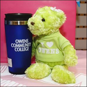 For those who can barely get their fill of Owens paraphernalia, this stuffed animal and cup are available at the college.