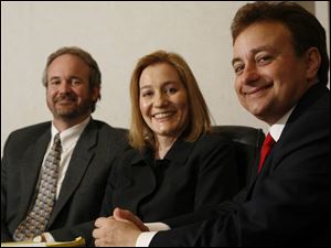 From left, Steve Schult, Adele Jasion, and Kevin Gilmore are among the nine partners in the firm, now 10 years old.