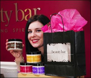 Sara Spallino, co-owner of the Beauty Bar, arranged to have her lotions included in Grammy Awards gift bags.