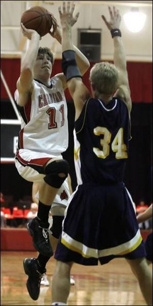 Jacob Weemes, 34, a senior forward, averages 9.8 points for Toledo Christian.