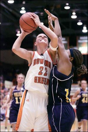 Ali Mann can score inside for Bowling Green, as she did against Toledo's Ta'Yani Clark this season at Anderson Arena. The Rockets might also have to figure out how to stop her when she spells the Falcons' Kate Achter at the point during the MAC tournament.