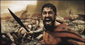 Gerard Butler (Phantom of the Opera) is Leonidas, the Spartan king who refuses to surrender to Xerxes, emperor of Persia. 