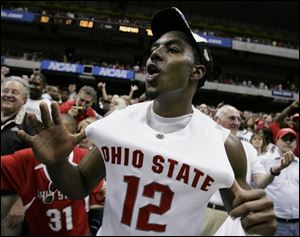 Ron Lewis is a proud Buckeye, especially after leading Ohio State past Memphis and to the Final Four. He scored 22 points.