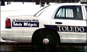 Toledo police have not received any responses yet to the Patrol Vehicle Sponsorship Program.
As illustrated at left, a company
can have an ad placed on a police
cruiser with a donation of $15,000 toward a new police vehicle.