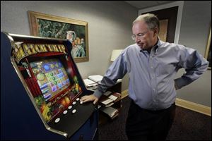 Lawyer David A. Kopech represents the gambling manufacturer Castle King LLC, which makes the Match 'Um Up game. Governor Strickland is trying to clamp down on gambling in Ohio.