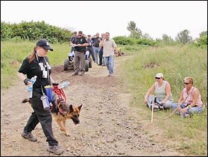 The cadaver dogs are an integral part of the search effort.