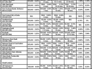 <br>
<img src=http://www.toledoblade.com/assets/gif/TO17150419.GIF> VIEW: <a href=" /assets/pdf/TO22016627.PDF" target="_blank "><b>Area consumer savings and loans</b></a> (June 26, 2007)