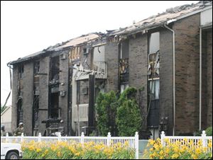 The west section of a three-section complex suffered the most damage in the fire at Lewis Avenue and West State Line Road. 