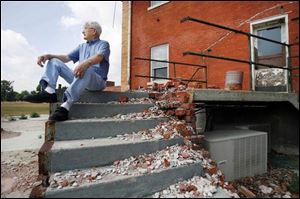 Elmer Hoffman returns to the only remaining building of New Delphos Manufacturing Co. in Delphos, Ohio. Mr. Hoffman had worked at the factory for nearly 47 years when it abruptly closed in 1990. Like others, he struggled to fi nd work after the closing.