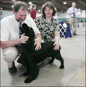 Mike and Joanne Roehrs with Coal.