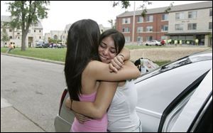 Sisters Angelina and Noelle Vinciguerra will be apart as Angelina begins her first year at UT.

